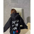 Damen Oversized Hoodie mit stylischem Schriftzug