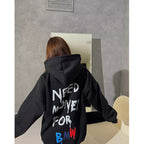 Damen Oversized Hoodie mit stylischem Schriftzug