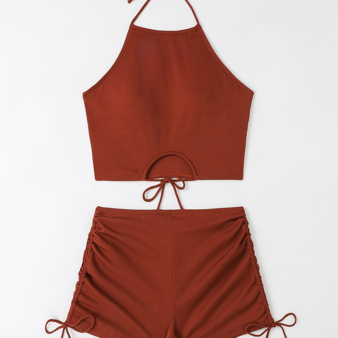 Damen Freizeit-Bikini-Set mit Raffungen R&B