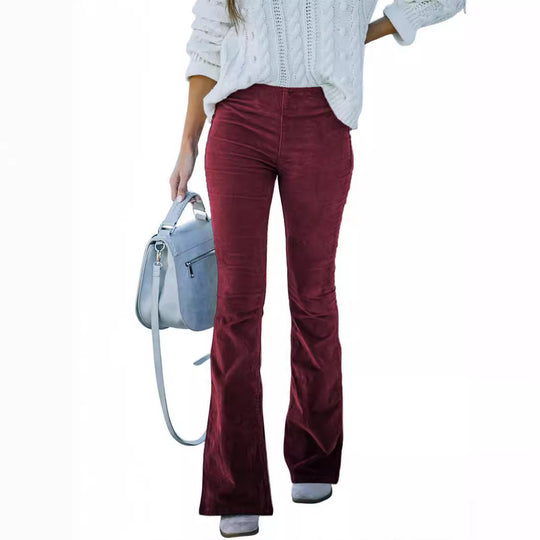 Damen Bequeme Bootcut-Hose aus weichem Material R&B