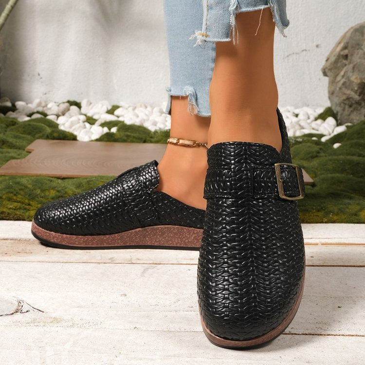 Damen Komfortable Clogs mit trendiger Schnallenapplikation R&B