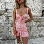 Damen Figurschmeichelndes Sommerkleid mit Rüschensaum R&B