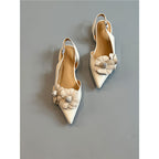 Damen Slingback Ballerinas mit floralem Design R&B
