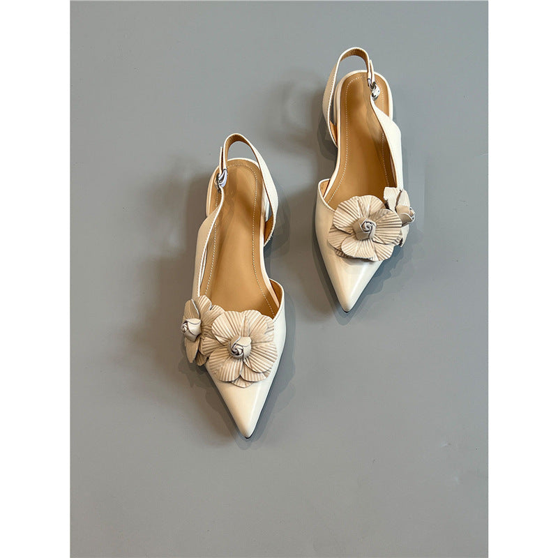 Damen Slingback Ballerinas mit floralem Design R&B