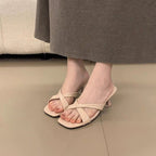Damen elegante Cross-Sandalen mit komfortablem Absatz