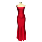 Damen Körperbetontes Abendkleid mit schmalen Spaghettiträgern und elegantem Schnitt R&B