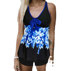 Damen Tankini-Oberteil mit verspieltem Floral-Design und sportlichem Schnitt R&B