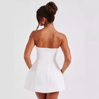 Damen Bustierkleid mit taillierter Silhouette und schwingendem Rock EB