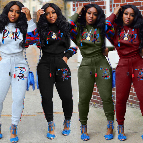 Damen Sportliches Sweatshirt-Set mit bunten Camouflage-Details und komfortablem Schnitt R&B