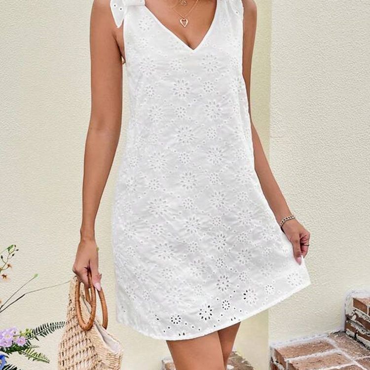 Damen Sommerkleid mit verspielten Schleifen von R&B