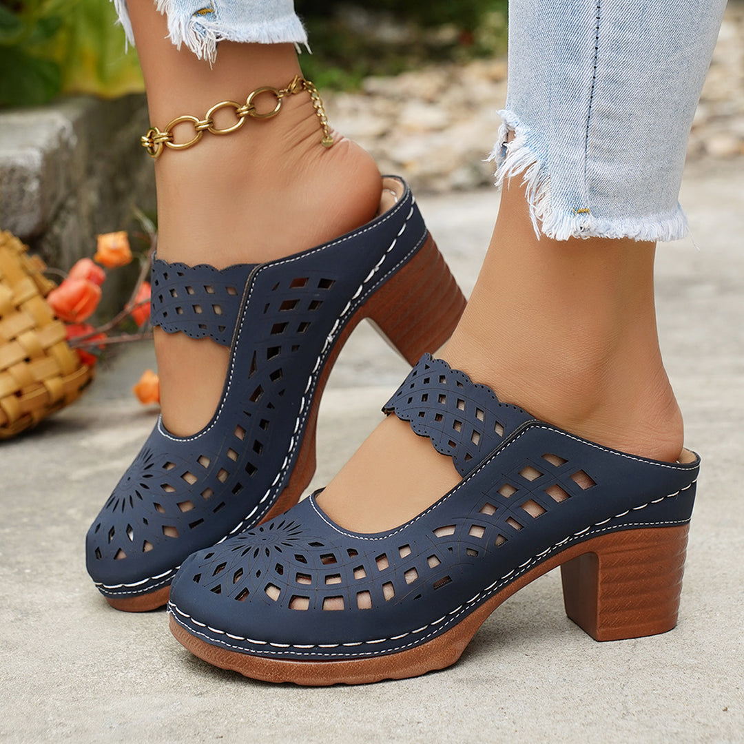 Damen Elegante und luftige Pantoletten R&B