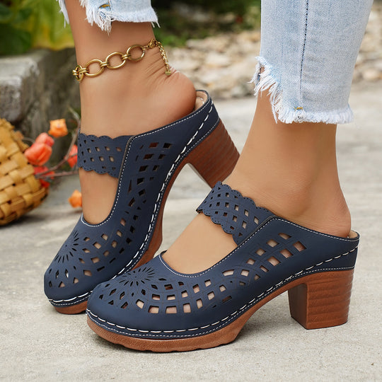 Damen Elegante und luftige Pantoletten R&B