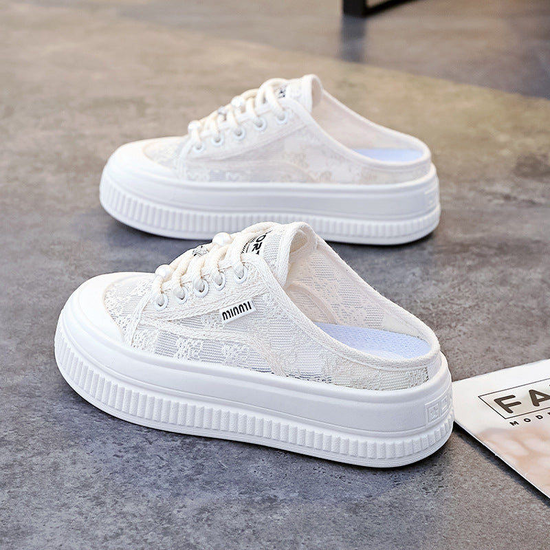 Damen Modische Plateau-Sneaker mit reflektierenden Details