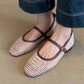 Damen Klassische Ballerinas mit verstellbarem Riemen R&B