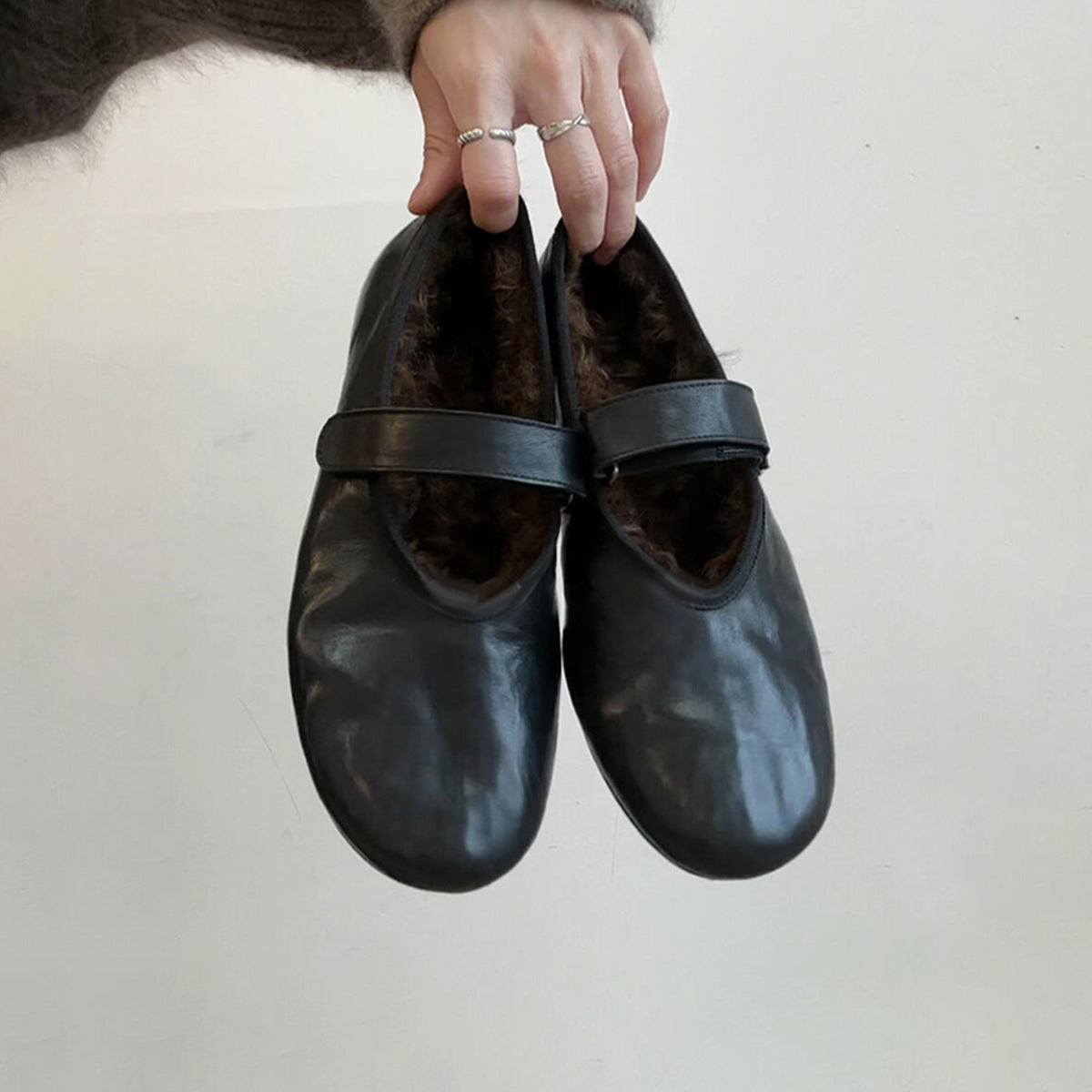 Damen Mokassins mit elegantem Riemen und kuscheligem Innenfutter R&B