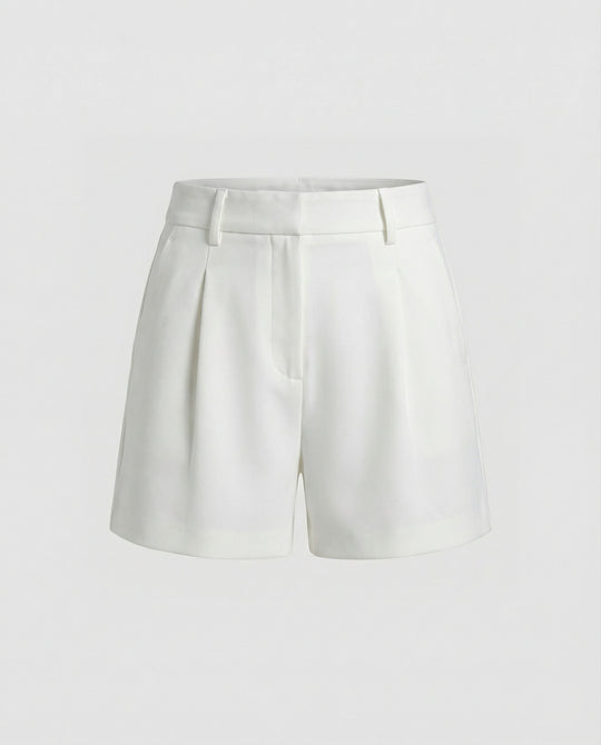 Damen High Waist A-Linien Shorts Elegante Business Kurzhose