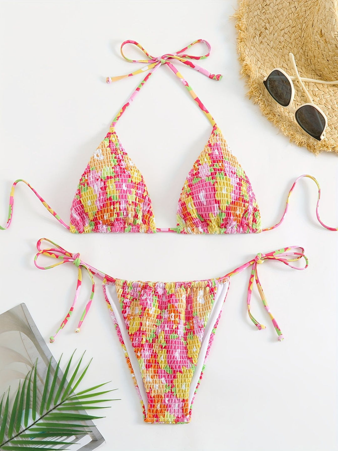 Damen Triangel-Bikini-Set mit floralem Design R&B