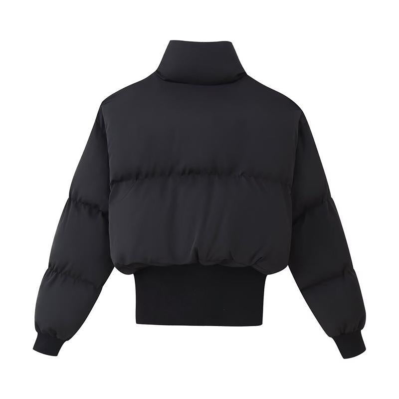 Damen cropped Steppjacke mit hohem Kragen und modernen Details R&B