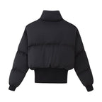 Damen cropped Steppjacke mit hohem Kragen und modernen Details R&B