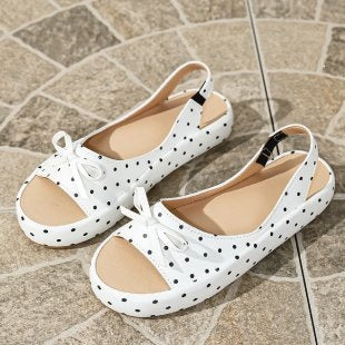 Damen Offene Ballerinas mit dekorativem Schleifendetail R&B
