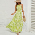 Damen Maxikleid mit schickem Wickeldesign und modernem Ethno-Muster R&B