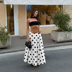 Damen Maxirock im verspielten Polka-Dots-Design R&B