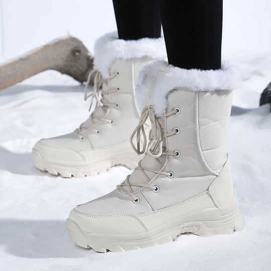 Damen Gefütterte Winterstiefel mit rutschfester Sohle und modischem Kunstfell R&B