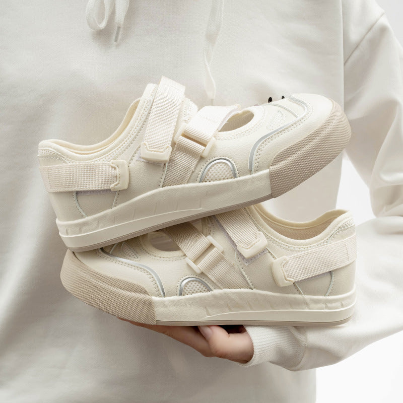 Damen Sneakers mit praktischem Klettverschluss und atmungsaktiver Oberflächenstruktur R&B