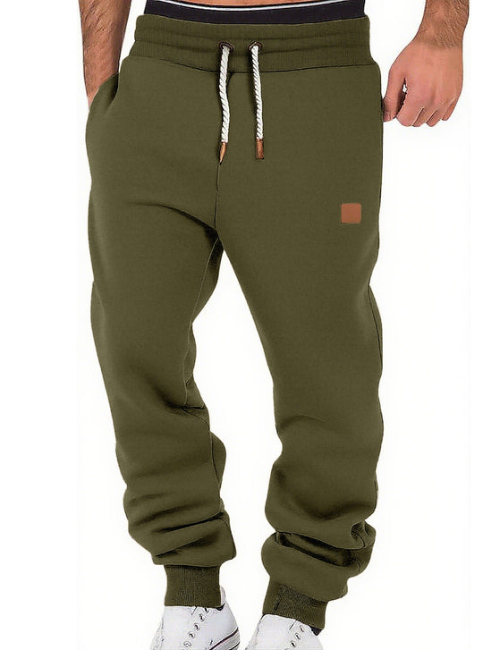 Herren nan komfortable Jogginghose aus hochwertiger Baumwollmischung mit elastischem Bund Kordelzug und Bündchen R&B