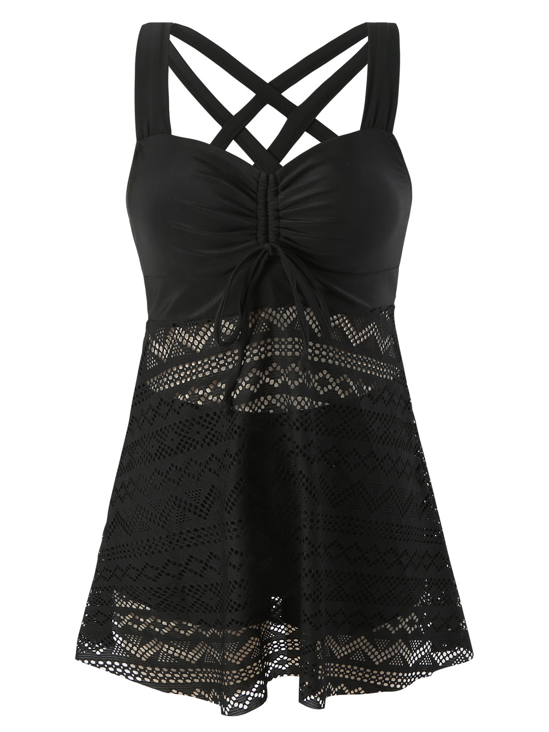 Damen Schwimmkleid mit raffinierter Rückenpartie und sehr elastischer Stoffqualität R&B