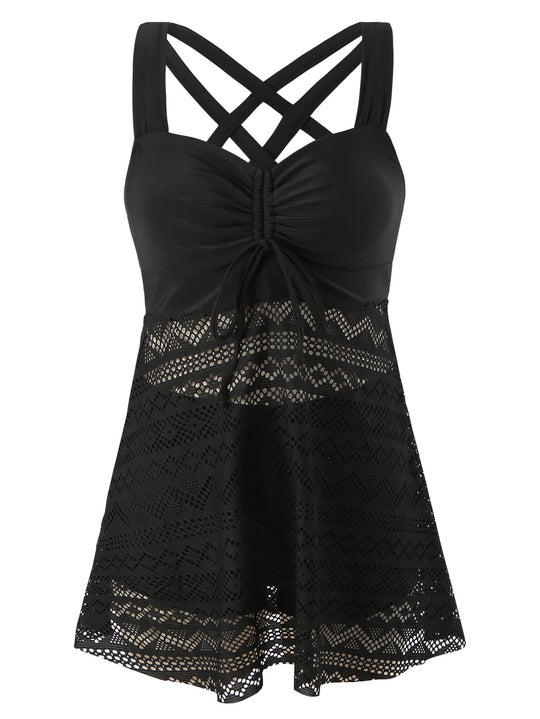 Damen Schwimmkleid mit raffinierter Rückenpartie und sehr elastischer Stoffqualität R&B