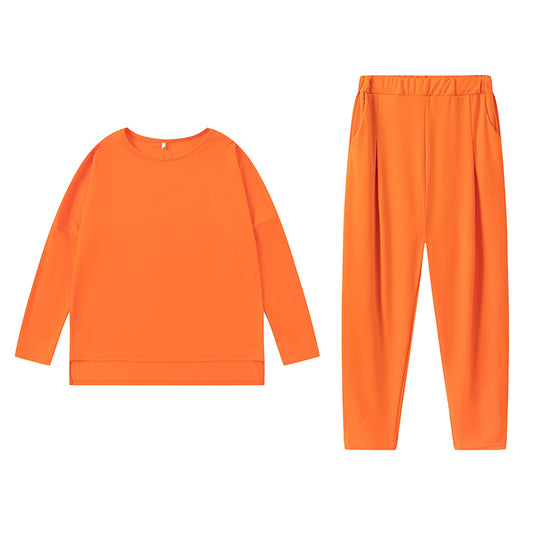 Damen Sportliches Sweat-Outfit mit elastischem Bund und geräumigen Taschen R&B