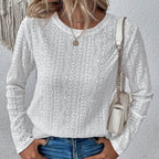 Damen Elegante und luftige Bluse mit Stickerei R&B