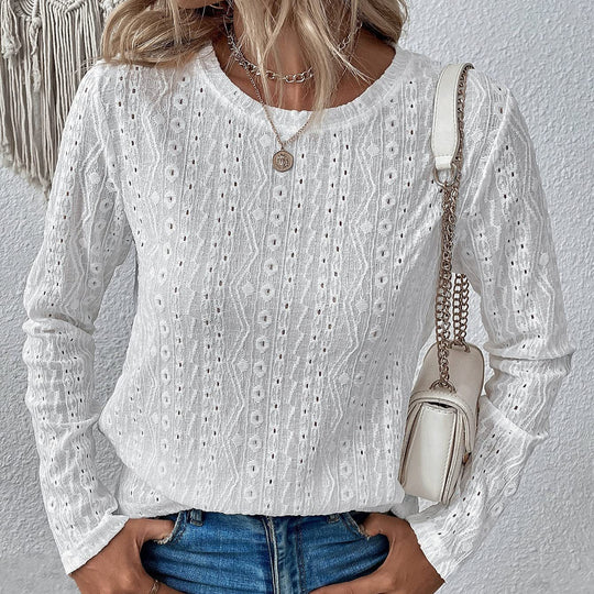Damen Elegante und luftige Bluse mit Stickerei R&B
