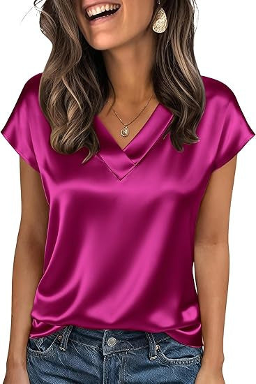 Damen Satinbluse R&B