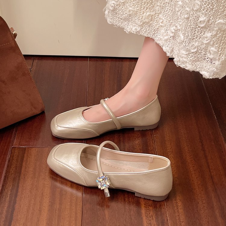 Damen elegante Ballerinas mit dekorativem Verschluss R&B