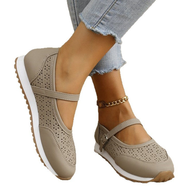 Damen Komfortable Riemchen-Slipper R&B
