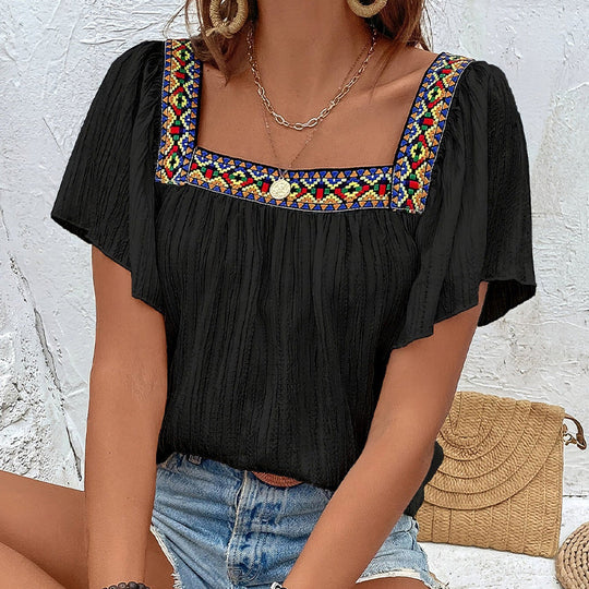 Damen Luftige Sommerbluse mit Stickereien R&B