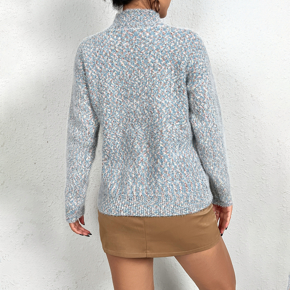 Damen Kuscheliger Rollkragenpullover mit festlichem Rentierdesign R&B