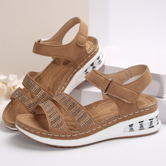 Damen bequeme Sandalen mit glitzernden Akzenten R&B