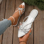 Damen Elegante Mules mit stilvollem Knotendesign R&B