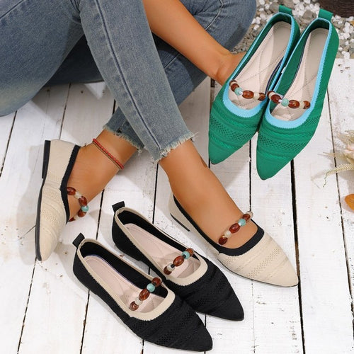 Damen elegante Ballerinas mit modischer Applikation R&B