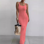 Damen Maxikleid aus feinem Rippstrick R&B