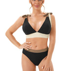 Damen Bikiniset mit elegantem V-Ausschnitt und verstellbaren Trägern