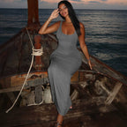 Damen Schlichtes Maxikleid mit hohem Seitenschlitz R&B