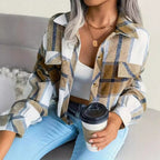 Damen karierte Hemdjacke R&B