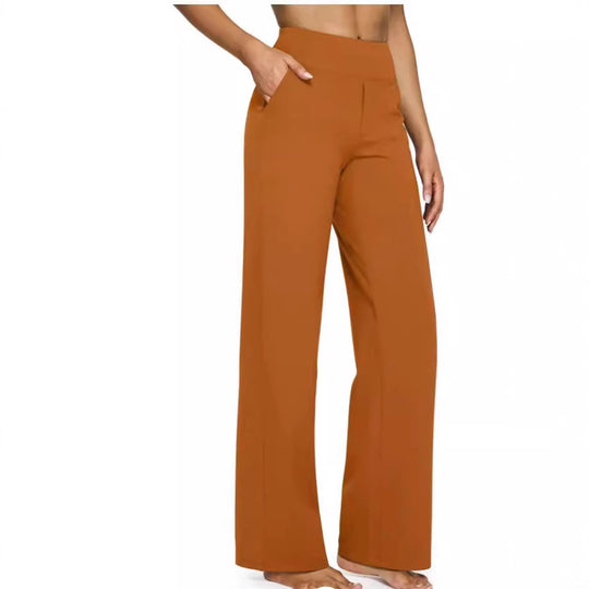Damen Weitgeschnittene Lounge-Hose mit elastischem Bund R&B