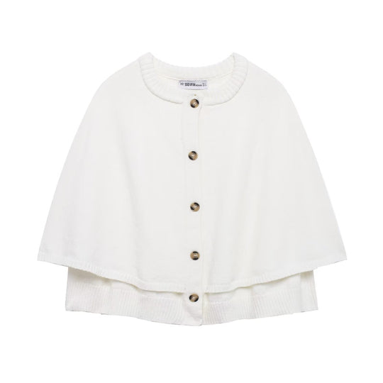 Damen Strick Poncho R&B
