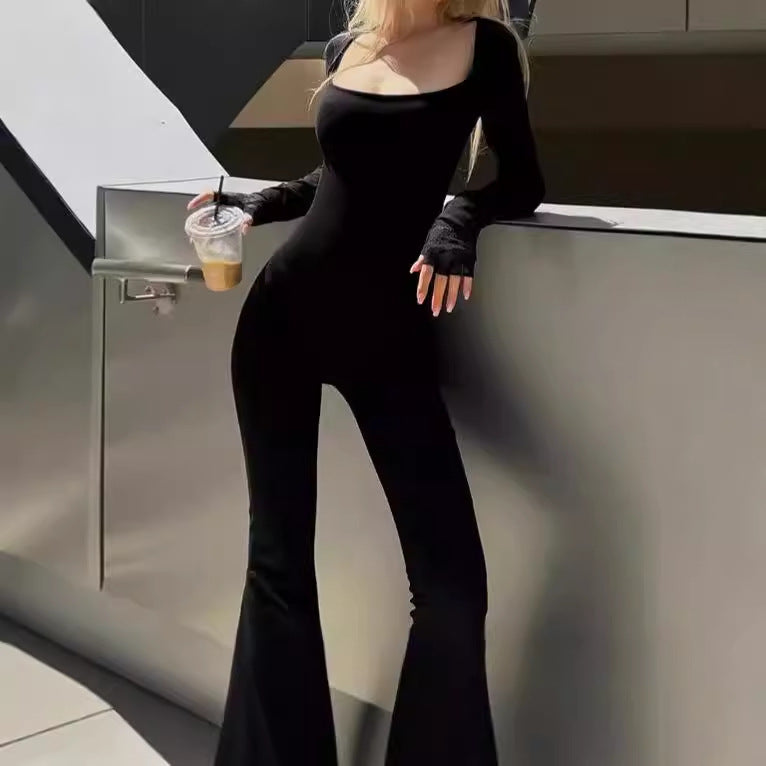 Damen Langärmeliger Jumpsuit R&B