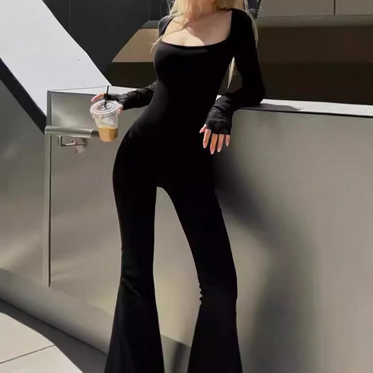 Damen Langärmeliger Jumpsuit R&B